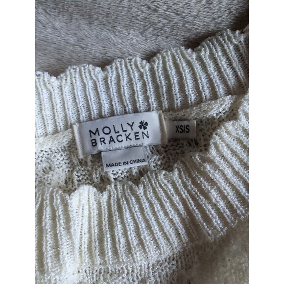 Molly Bracken lace long sleeve sweater top size s/xs - Picture 4 of 5